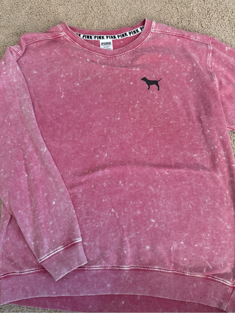 Victoria's Secret PINK Marbled Pink Crewneck Sweater